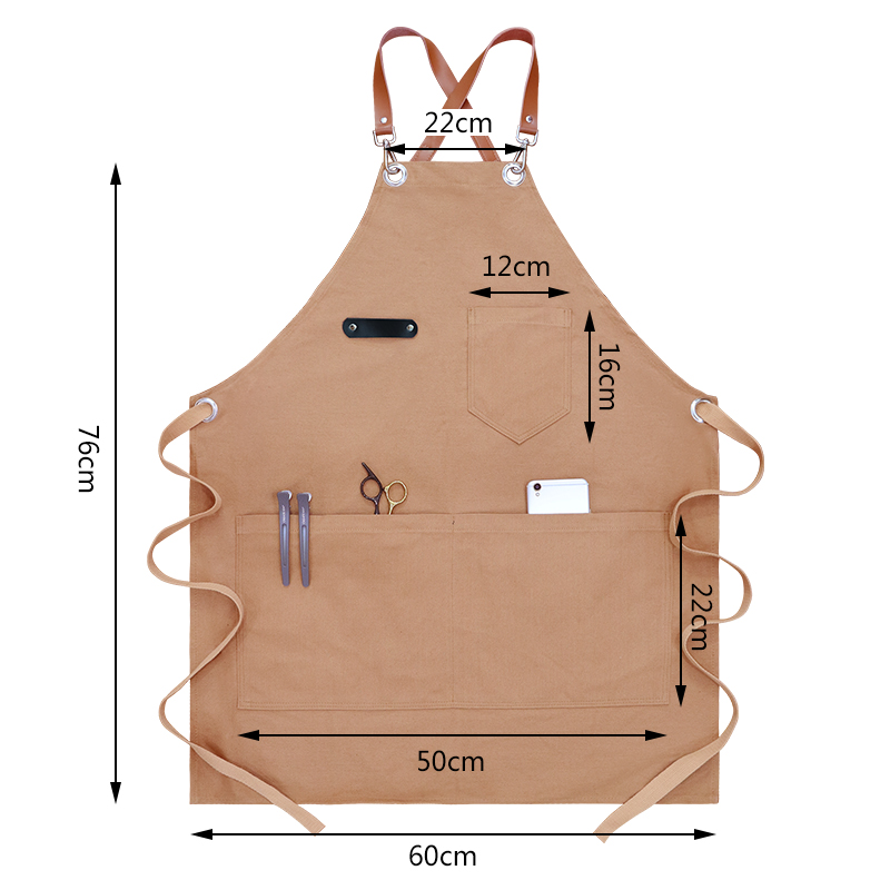 Woodworking Overalls - Dayanıklı Kalınlaştırılmış Kanvas Önlük, Su Geçirmez,
