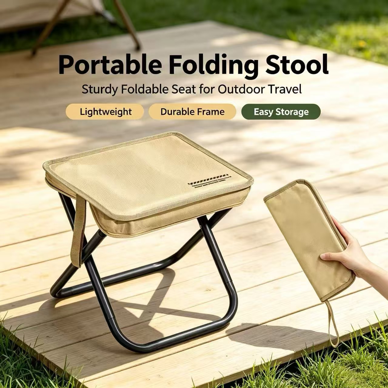 Woodworking Outdoor Furniture - Magza Taşınabilir Katlanır Tabure Ultra Hafif