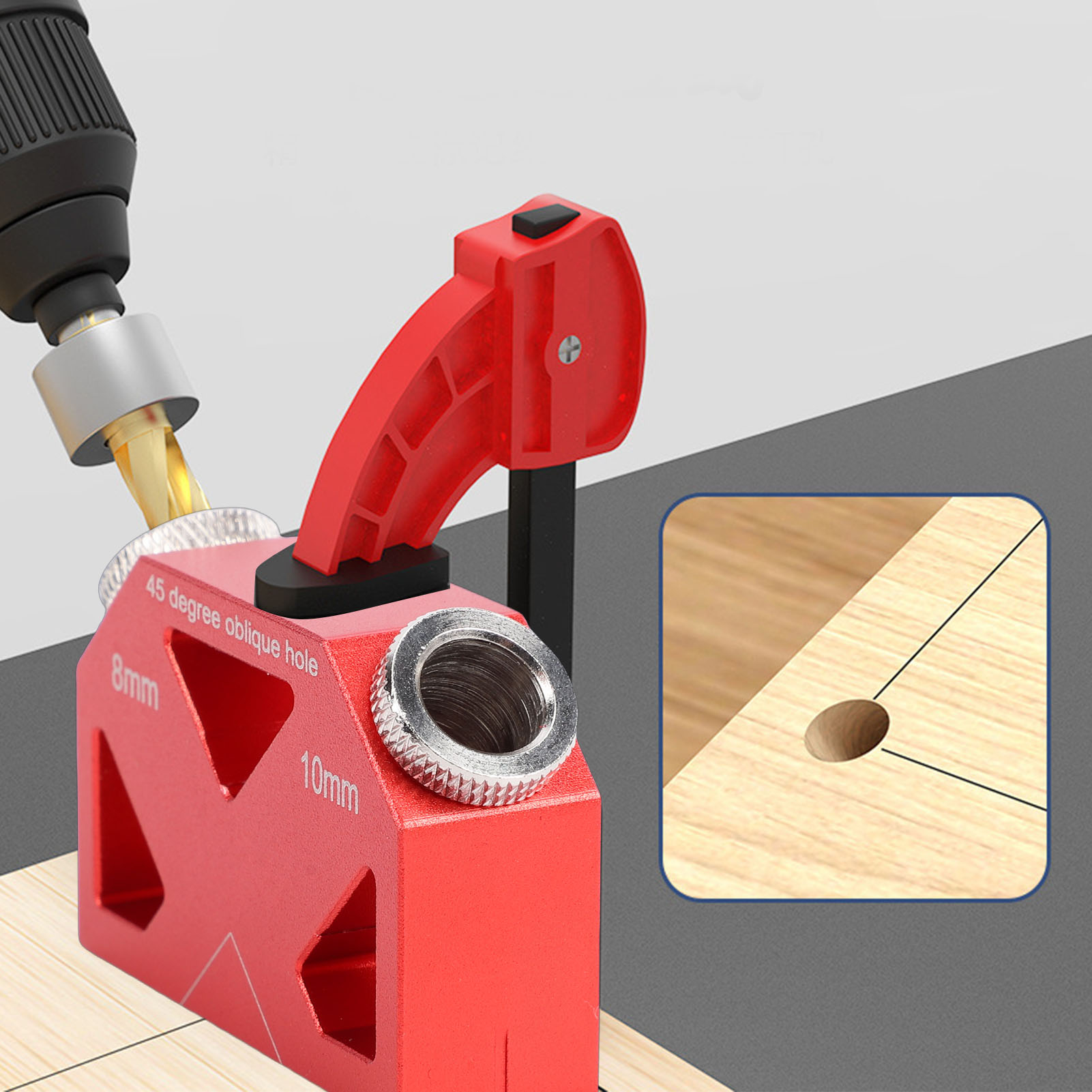 45 °   Açı Delik Açma Aparatı  - Woodworking Hacks incelemesi ve fiyatı
