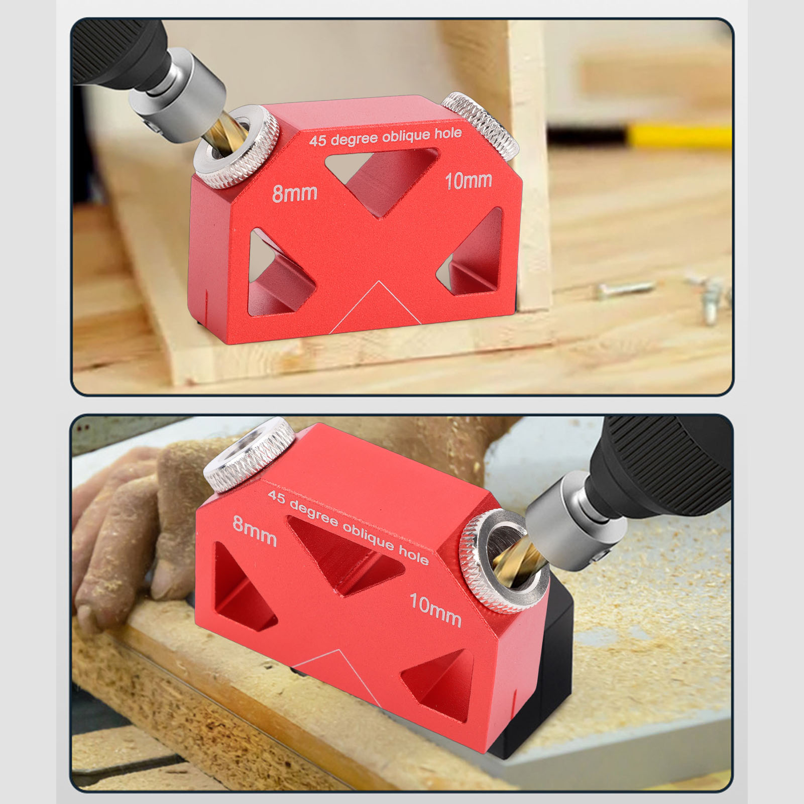 45 °   Açı Delik Açma Aparatı  - Woodworking Hacks incelemesi ve fiyatı