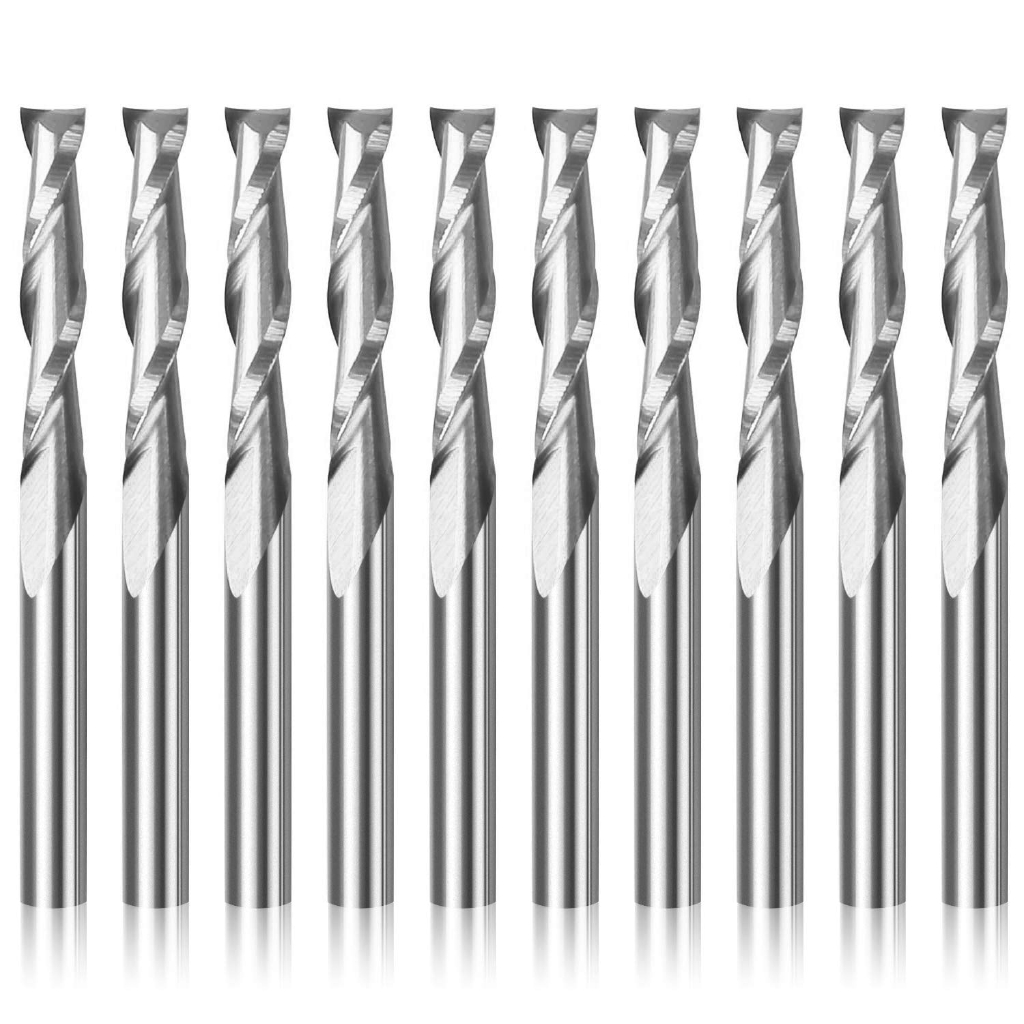 10 adet 3.175 1/8 Shank 2 Kana - Woodworking Nc incelemesi ve fiyatı